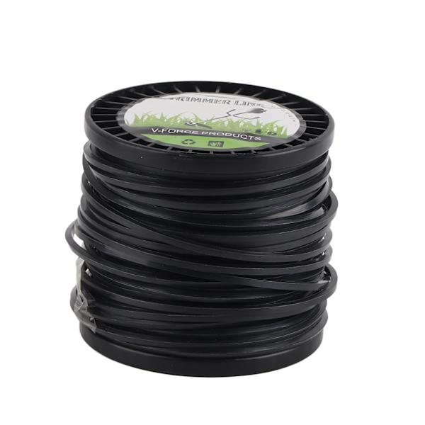 3,3 mm GræsTrimmer Line Høj Skære Effektivitet Lav Støj Kvadrat Sort Trimmer Line til de fleste Plæneklippere Farm 50m