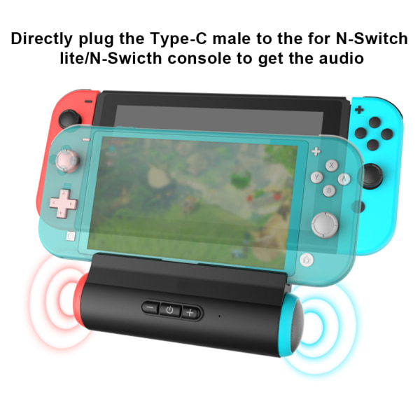 PG-9171 Gamepad Controller Holder Stand Opladningsbase med Højttaler til Switch Lite