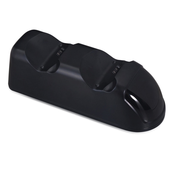 Laddningsstation med dubbla kontroller USB driven snabb säker spelkontroller Laddare docka för PS4 Slim PRO Black- W