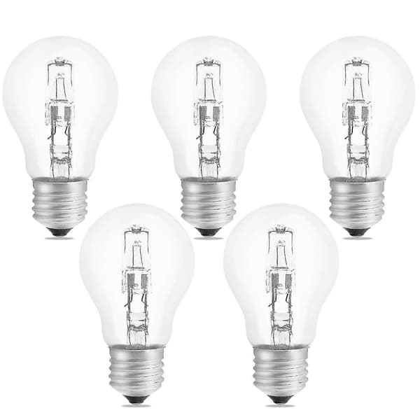 【bt02】Halogen Bulb E27 A55 42w Dimmable, Ac220-240v, 650lm Warm White 2700k, Clear Halogen Globe Bulb E27 for Ceiling Lamp, Desk Lamp