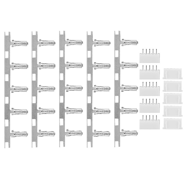 5 par sæt 2S 3S 4S 2-4-polet JST-XH han- og hunbalanceringsoplader stik (4S)
