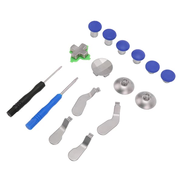 PS4 Controller Metal Nøgle Paddle Sæt Aluminium Legering Udskiftningssæt Blå