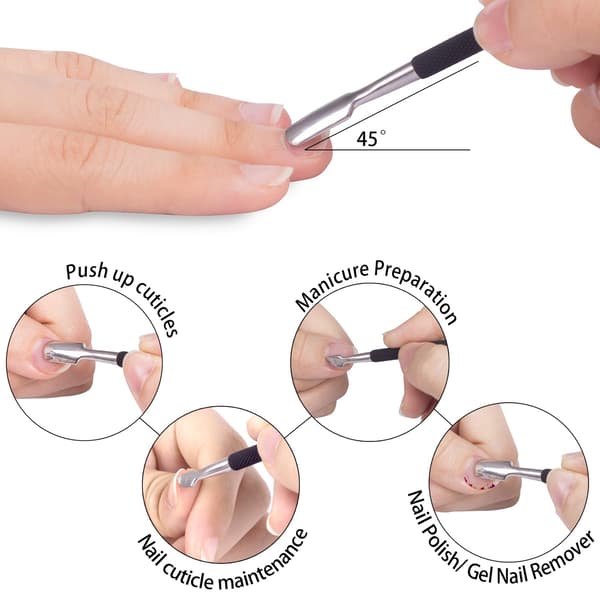 [02]Cuticle Trimmer with Cuticle Pusher Cuticle Remover Cuticle