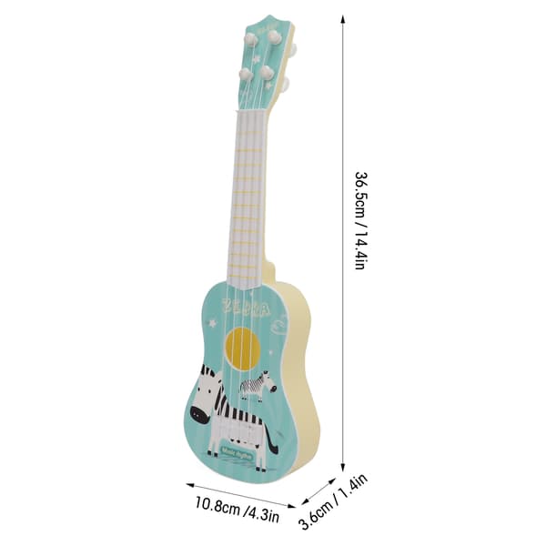 Ukulele Gitarrleksaker Plastukuleler Musikinstrumentleksak med 4 strängar för barn Blå