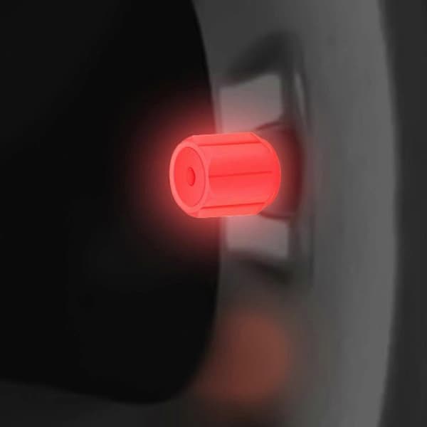 Lysande däckventilhattar som lyser i mörkret Blue 4 pcs