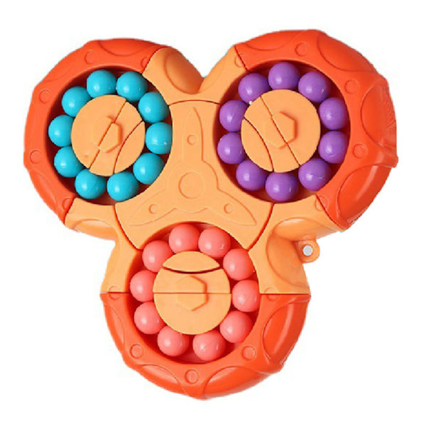 Roterande Pärlpussel Leksaker Utbildningsintelligensutveckling Intressant Rymd Imagination Barnleksak Orange Hexahedral Rotation Pussel Leksak