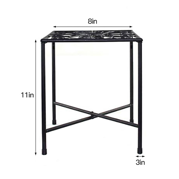 Jern blomsterstand pothos multi-lags enkel sukkulent stue indendørs kontor balkon pladsbesparende blomsterstand (enkelt sort)