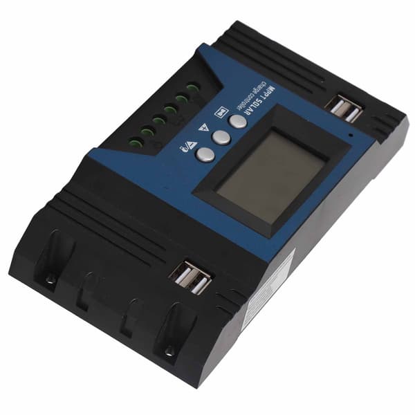 12V 24V Solar Charge Controller Regulator 5V 2.5A 4 USB-porte LCD-skærm Parameter Justerbar til hjemmet RV Båd 60A