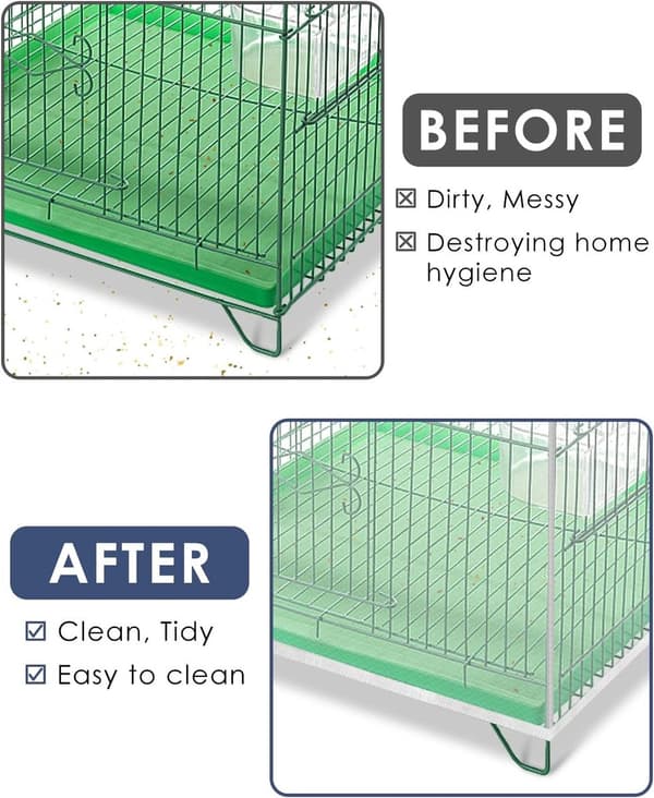 Bird Cage Net - Universal Splash Guard Seed Catcher Dust for Skirt Dustproof Net Accessory 40*150-220 cm White_yu