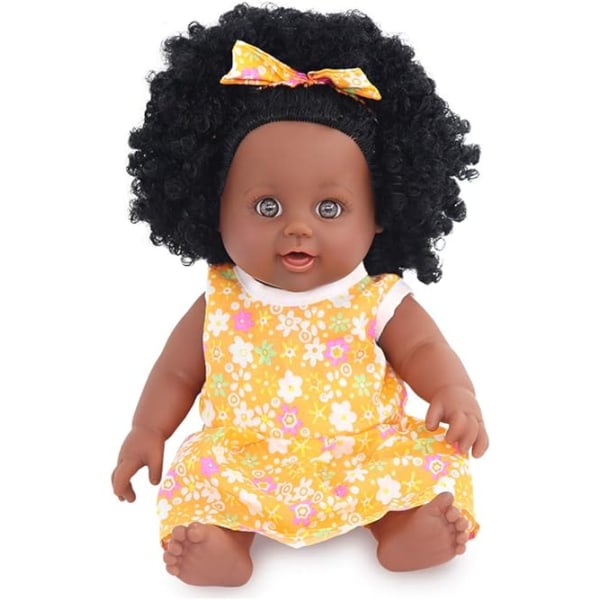 Realistisk sort dukke 12 tommer babydukker til børn Legetøj til børn