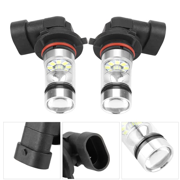 2PC 9006/HB4 100W hvitt lys bil LED tåkelys