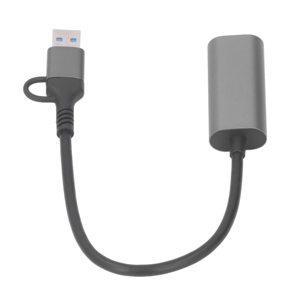 USB -Ethernet-sovitin Type C RJ45 1000Mbps alumiiniseos Plug and Play USB 3.0 -keskitin kannettavalle pöytätietokoneelle RJ45 1000Mbps