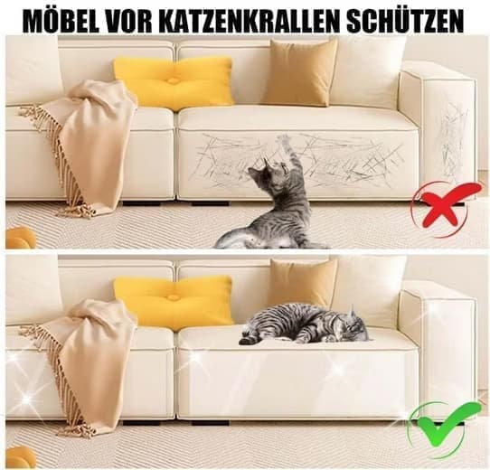 [02]Transparent sofabetræk mod ridser, møbelbeskyttelse til katte og hunde 20cm x 300cm