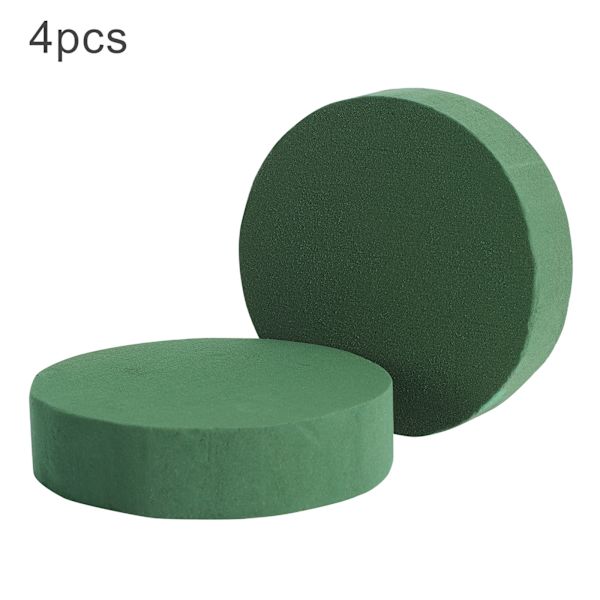 (4 blisterförpackningar, förpackningsstorlek: 16,5*16,5*16cm) Handgjorda blomsterarrangemangmaterial, rund torkad blommestyrofoam, diameter 16,5cm, höjd 4cm