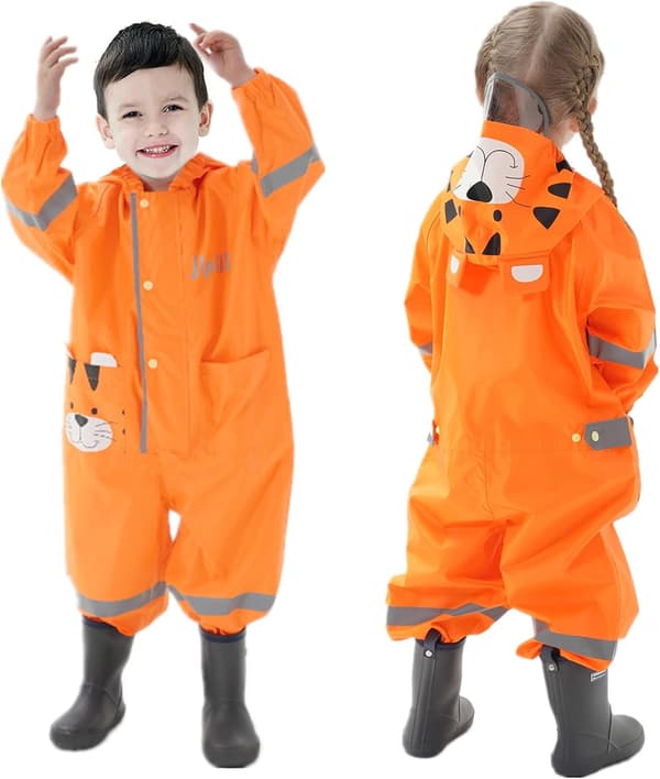 Hette regnjakke for barn, regnjakker for gutter og jenter, unisex poncho