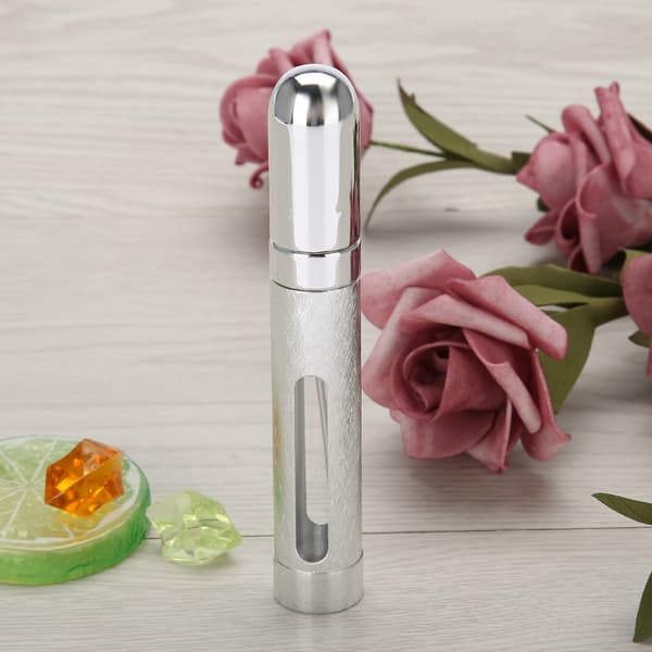 12 ml mini tom påfyllningsbar parfymsprayflaska, silver