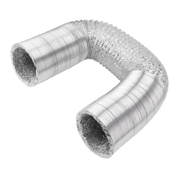 6 tum Flexibel Kanalrör 4-lagers Flexibel Folie Kanalrör Torktumlare Luftventilationsrör för HVAC Ventilation 5m/16ft