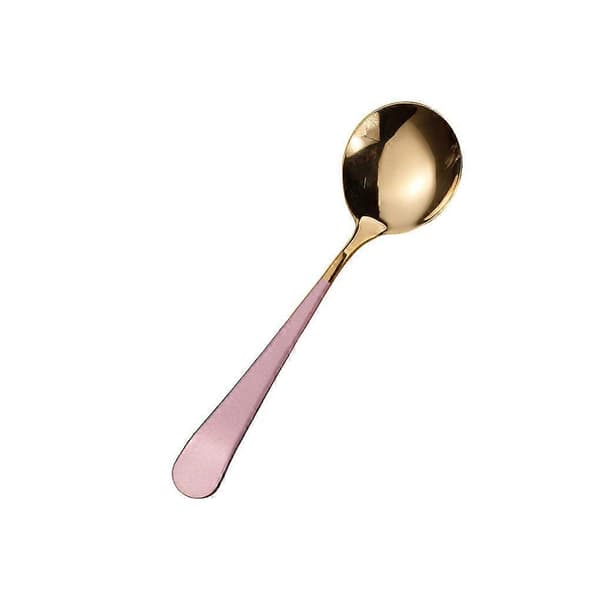 Ske Rustfrit Stål Langt Håndtag Skeer til Sifter Restaurant Hot Pot Suppe Grød Pink