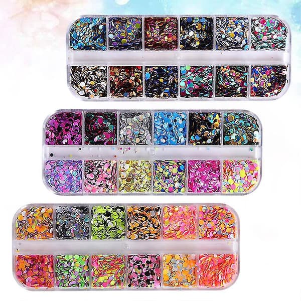3 stk. Glitter Pailletter