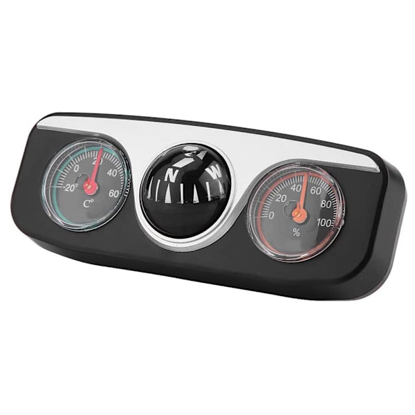 Multifunksjonell 3-i-1 Bil Lastebil Dashbordmontering Navigasjonskompass Termometer Hygrometer
