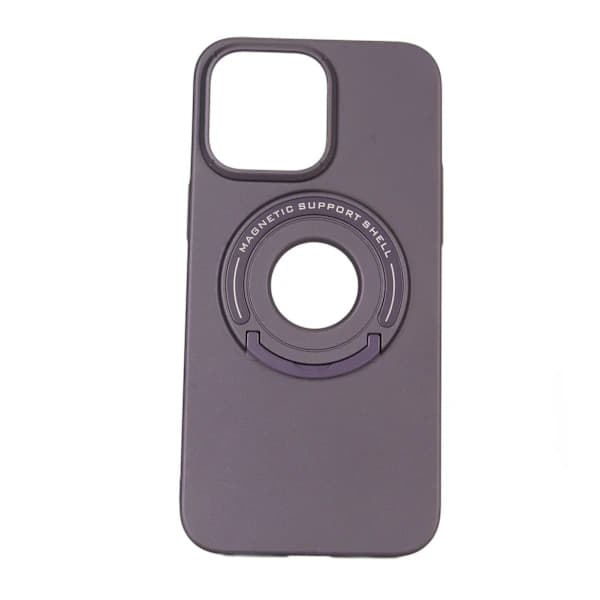 Magnetic Phone Case PC Matte Anti-Drop Protective Case with Bracket for iOS 14Pro Purple