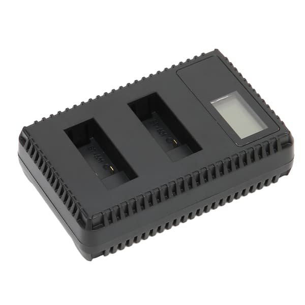 Dobbelt USB-kamerabatterioplader med LCD-display til AHDBT 501