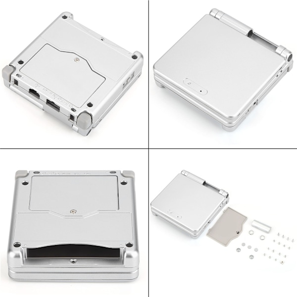 Nintendo Game Boy Advance GBA SP:lle suojaava ABS-kotelo ja korjaussarja, hopea