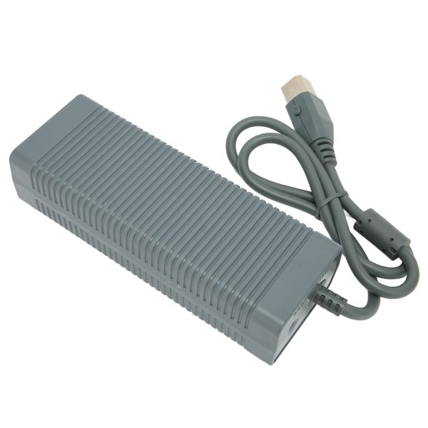 Strømforsyning for Xbox 360 Spillkonsoll, Strømadapter Lader med Strømkabel 185‑265VUK Plugg