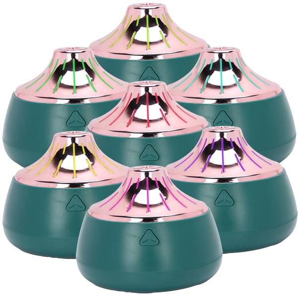 200 ml USB Luftfugter Aromaterapi Diffuser Mini Bordforstøver med Lys Grøn Rosaguld