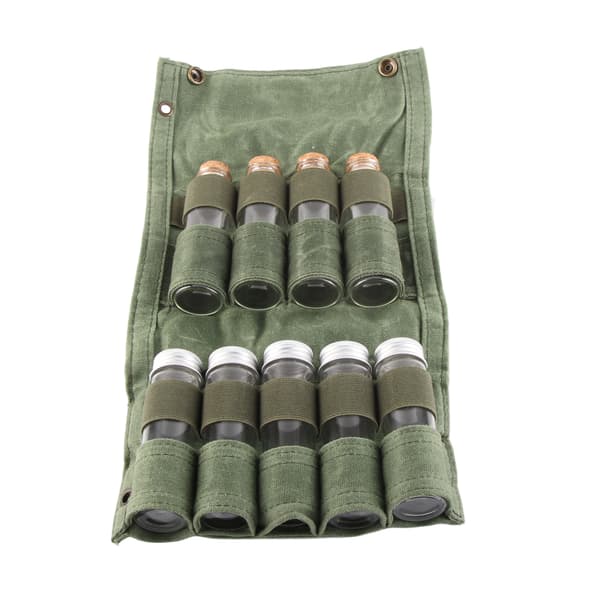 Utomhuscamping Spice Bottle Storage Bag Folding Spice Storage Bag Canvas Bag