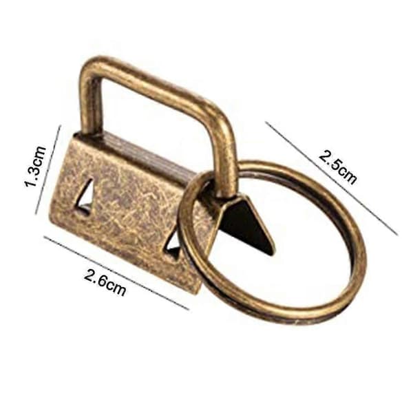 40-pak Nøglering Hardware Med Nøglering, Nøglering Håndledsrem Bomuld Hale Klips Webbing 26mm Green Ancient