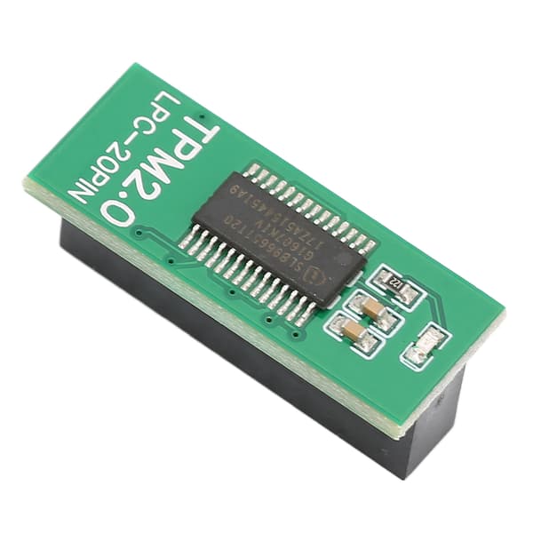 TPM 2.0 Sikkerhetsmodul 20pin Krypteringsprosessor Grønn PC Systemkomponent LPC