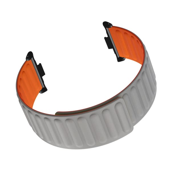 2 stk. magnetisk silikone urrem erstatning til Mi Band 8 Pro grå orange