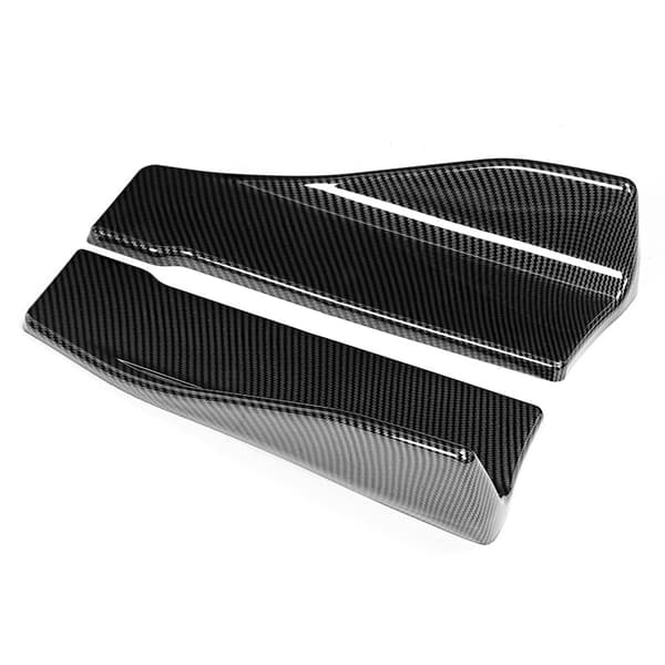 35cm Kolfiber Auto Universal Sidokjol Bakre Stötfångare Läpp Splitter Winglet Förkläde