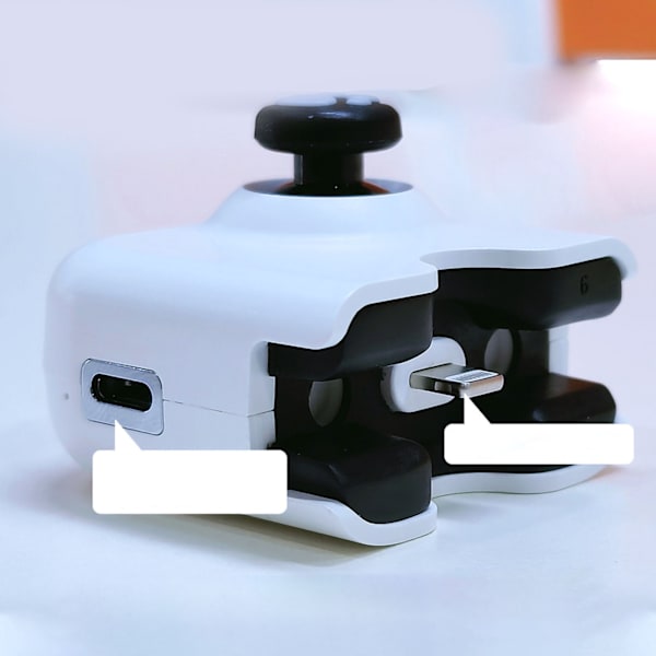 Mobilspill-joystick, oppladbar, presis posisjonering, spillkontroll for smarttelefon, hvit for IOS