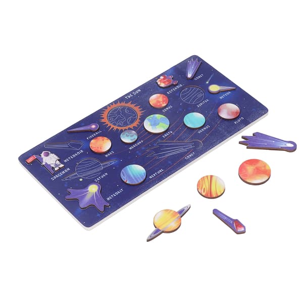 Træ Sol System DIY Pædagogisk Astronomi Videnskabslegetøj til Børn Farverig Samling Matching