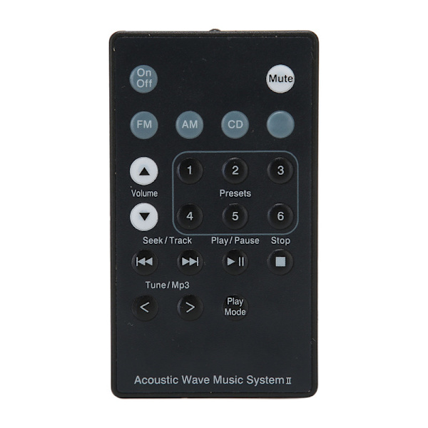 Fjärrkontroll ersättning för Music Radio System I II III IV för Sound Touch Wave CD AWRCC1 AWRCC2 AWRCC3 Svart (levereras utan batteri)