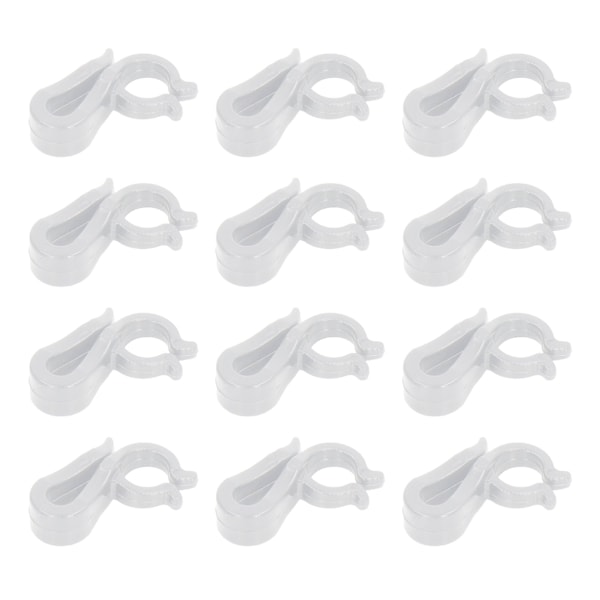 120 st Reusable Vattentäta Plastjulkbelysningsklämmor för Utomhusfestdekorationer - Vit Färg