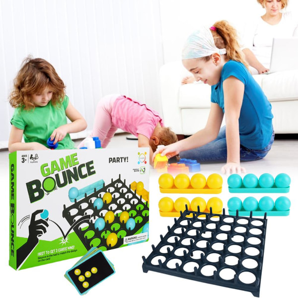Pong Challenge Game Bounce Ball Game Brætspil til børn Familiefest Interactive Desktop Bouncing Toy- W