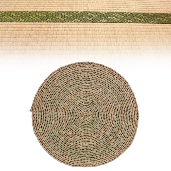 2 stk. Landlig Rund Pouf Tatami Pude Vindue Pude Måtte til Hjem Dekoration Yoga