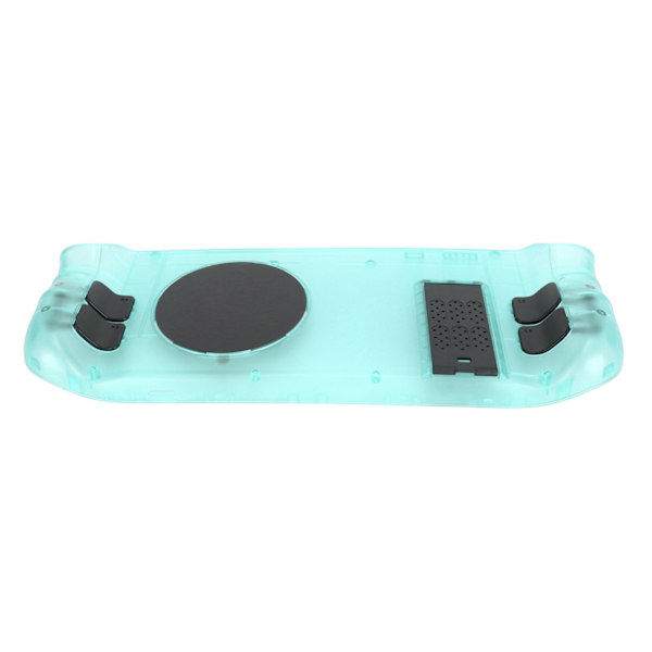 Bakplatta för Steam Deck med värmeavledning, DIY-utbyteshölje, extern halvledarkyla för Steam Deck, cyan transparent fodral