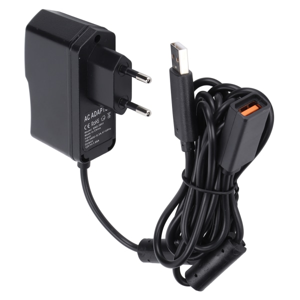 USB til AC-adapter Høy følsomhet AC-adapter Konverter strømledning for Xbox 360 Kinect Sensor EU-plugg 100‑240V