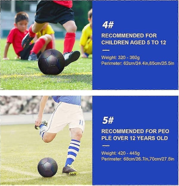 Selvlysende fodbold, størrelse 4 & 5, lysende bold til natspil og træning Multicolor 5