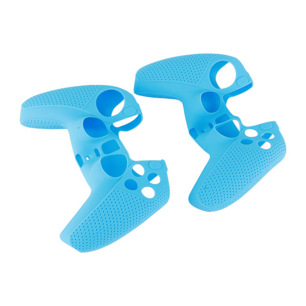 2 stk DOBE Antiskid Silikon Spillkonsollbeskyttelse Gamepad Håndtak Grep for PS5 (Blå)