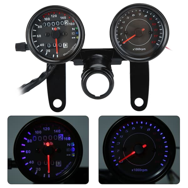 Universal Motorcykel Odometer Speedometer Retro Modificeret Instrument Tilbehør