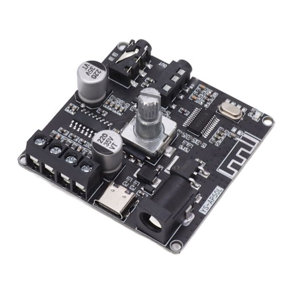 Bluetooth-förstärkarkort Hög Effekt Dubbelkanal Stereo Digital Förstärkarmodul 2x50W DC12‑24V