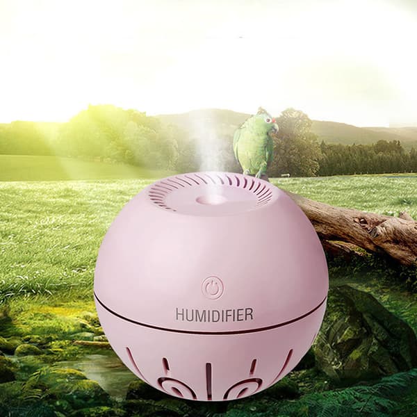 Mini Ball LED Natlys USB Luftfugter Pink