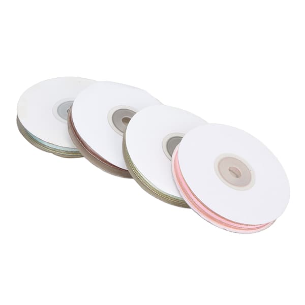 9mm Ren Satin Polyester Chiffongband 4ST Presentförpackning Dekorativ Förpackning