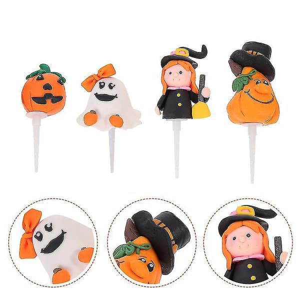 4 stk. Halloween Kagepynt til Halloween Dekorationer