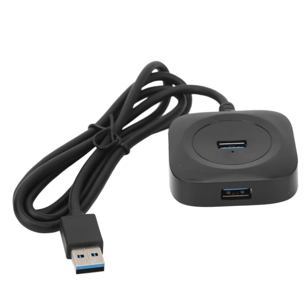 USB 3.0 Hub Svart Hög Effekt 4 Portar Samtidigt Användning Stabil Långvarig för Underhållning Kontor